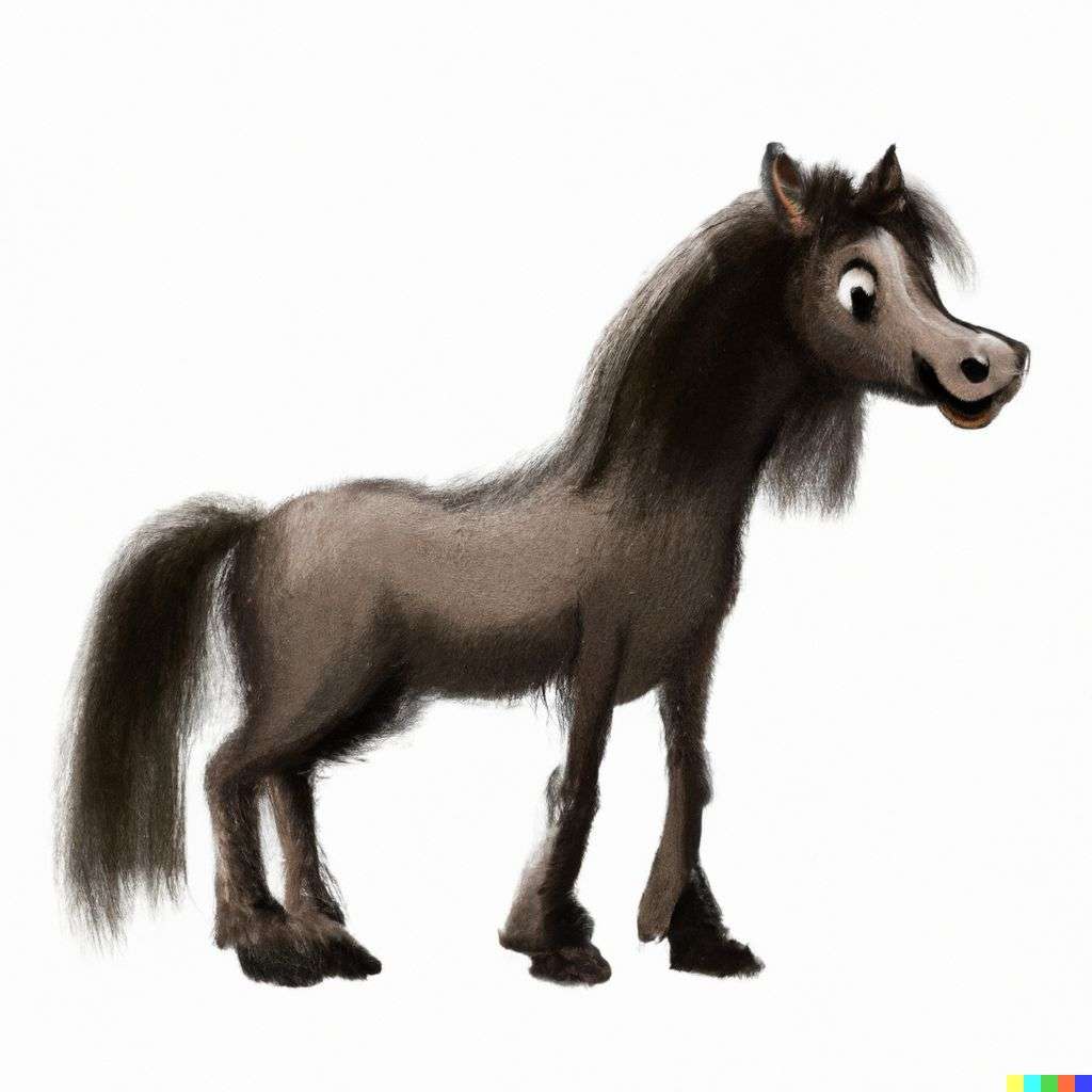 a horse, in the style of a mid-20th century Disney cartoon